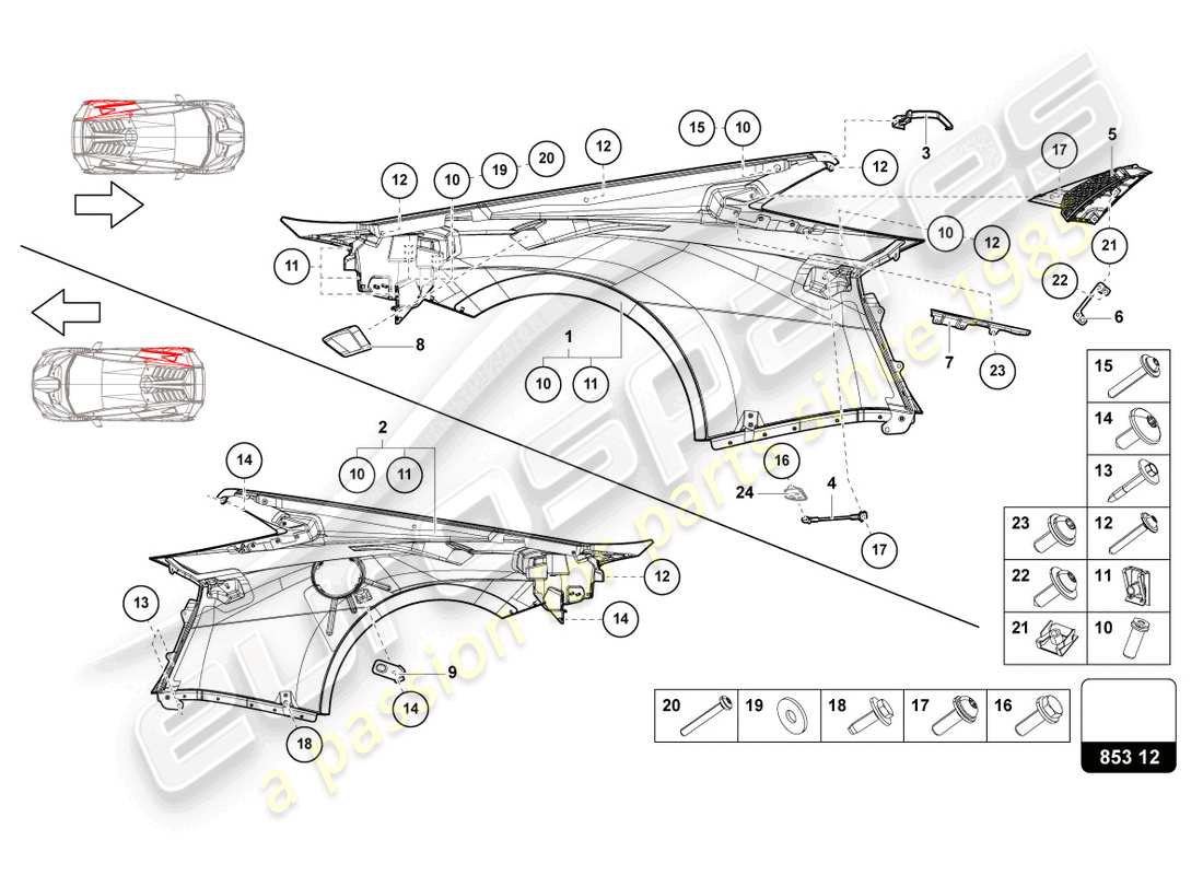 lamborghini sto (2021) wing part diagram