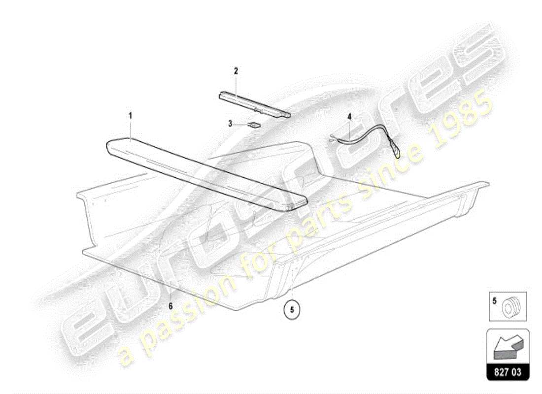 lamborghini diablo vt (1997) engine cover with insp. cover part diagram