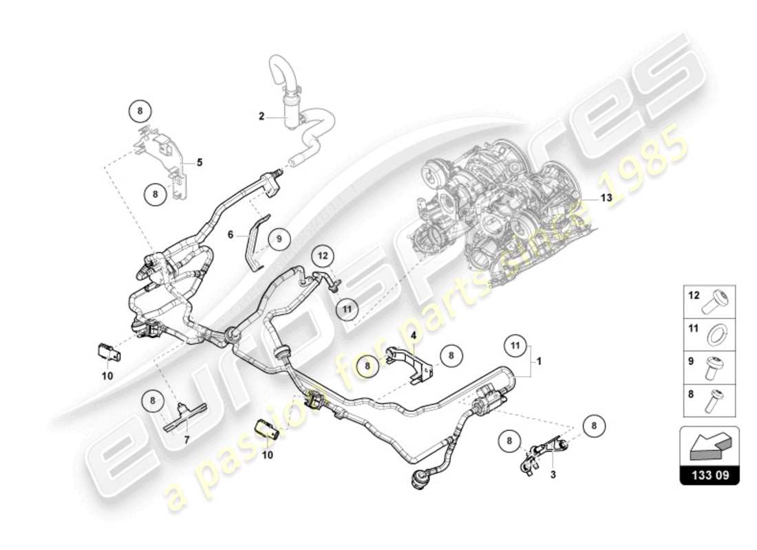 lamborghini urus s (2024) vacuum system part diagram