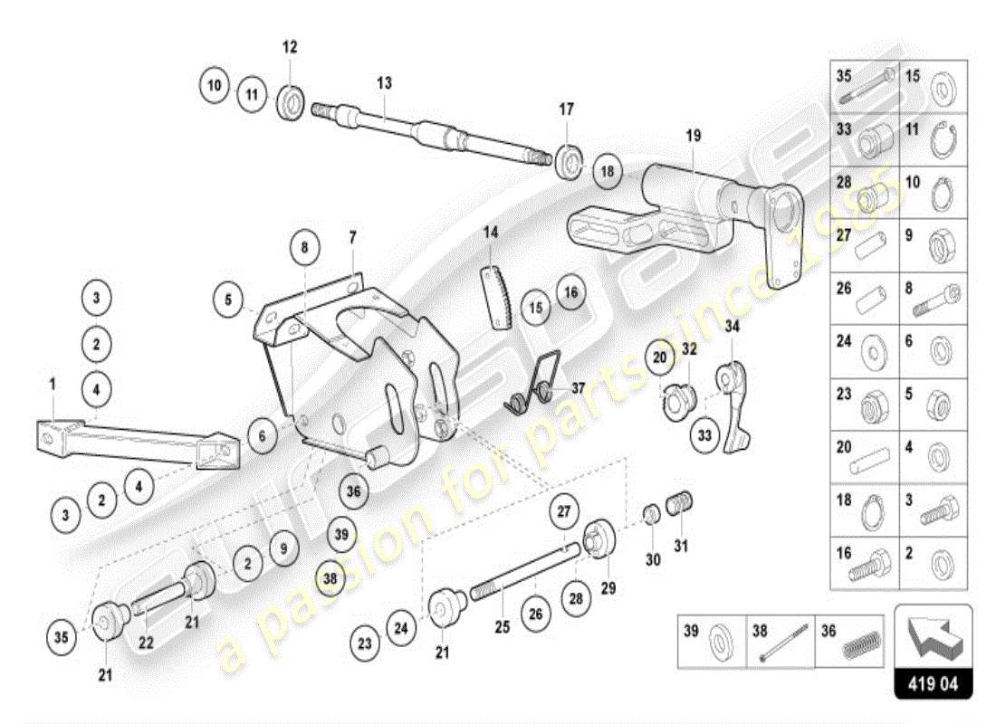 lamborghini diablo vt (1999) steering system part diagram