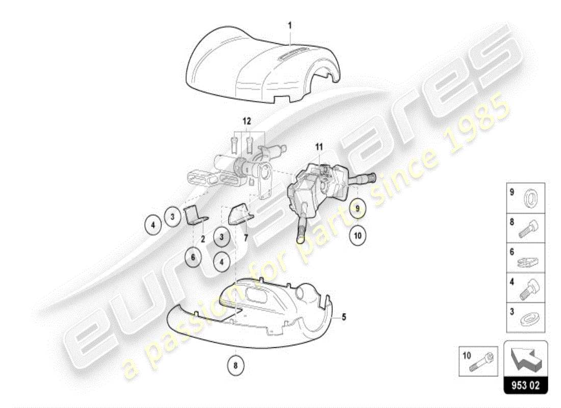 lamborghini diablo vt (1998) rack and pinion steering part diagram