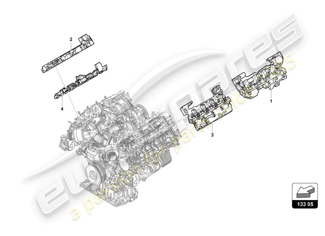 lamborghini urus performante (2024) noise insulation part diagram