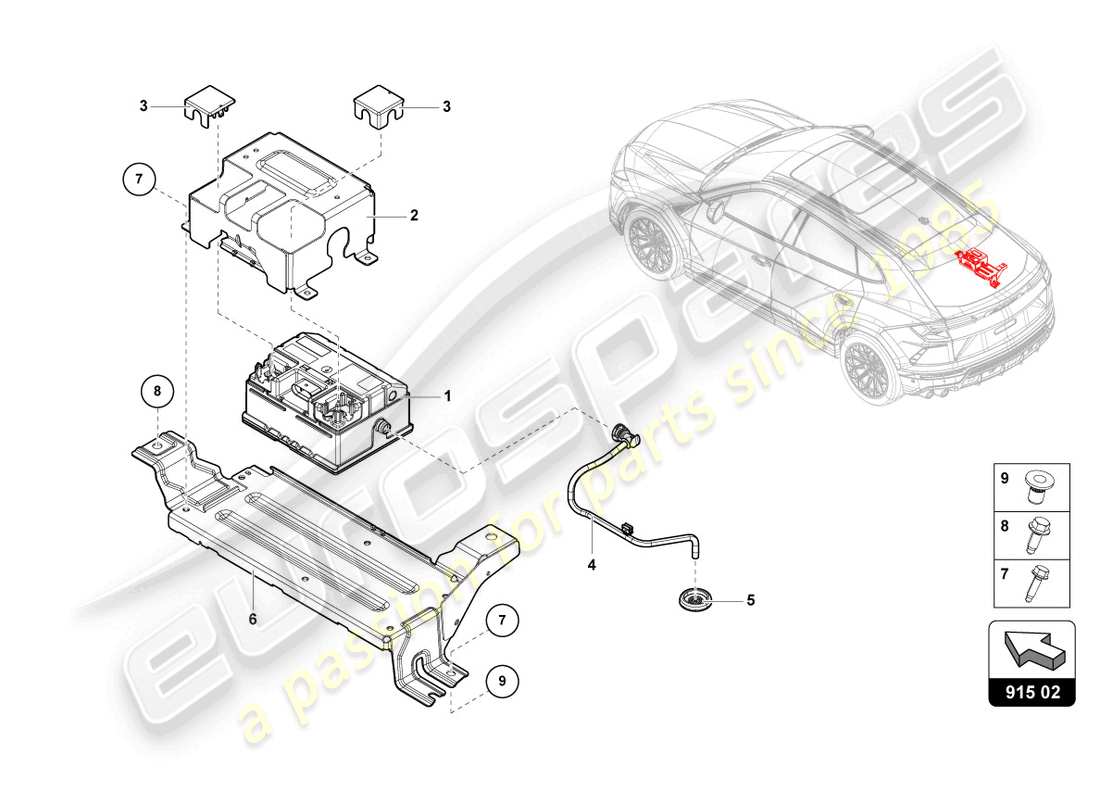 lamborghini urus performante (2024) capacitor for 48 v vehicle electrical system part diagram