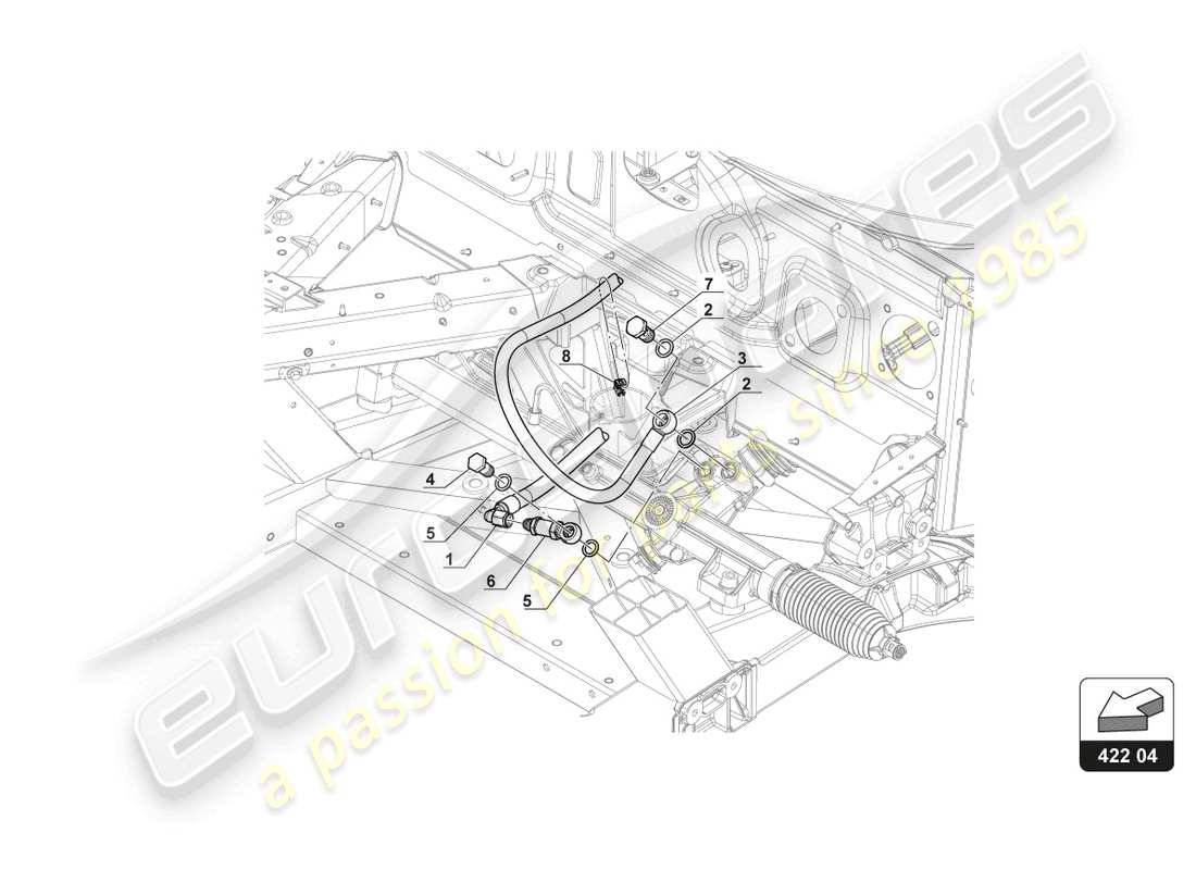 lamborghini gt3 (2017) high pressure flow part diagram