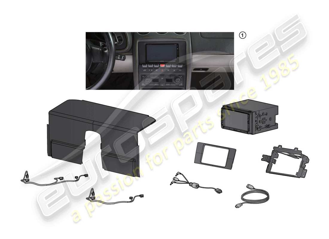 lamborghini gallardo spyder (accessories) retrofit kit part diagram