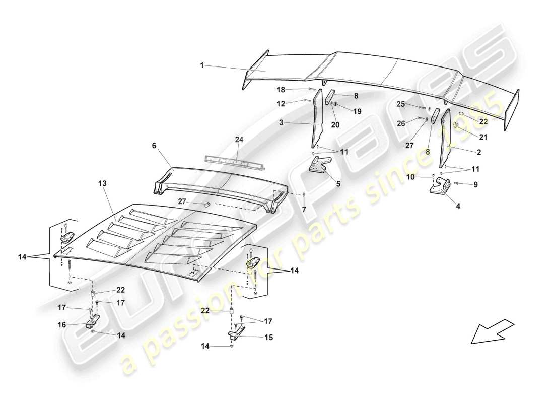 lamborghini blancpain sts (2013) rear lid part diagram