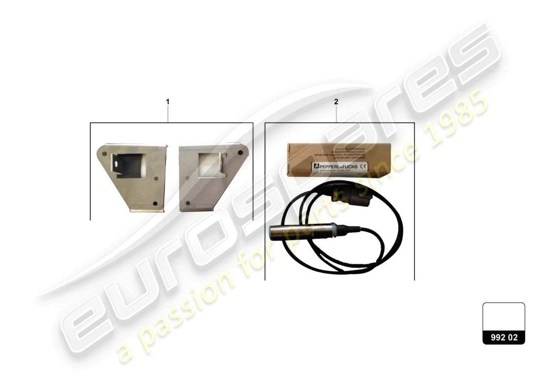 lamborghini super trofeo evo 2 (2022) height sensors kit part diagram