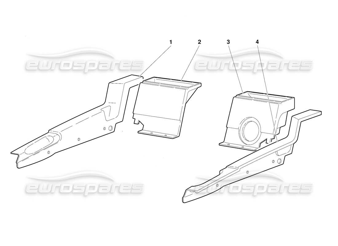 lamborghini diablo (1991) passenger compartment trim (valid for usa version - september 1991) part diagram