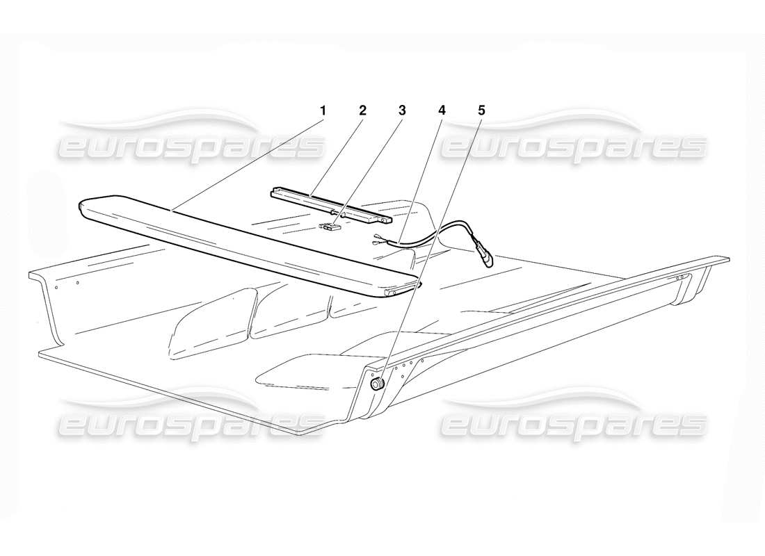 lamborghini diablo (1991) engine hood (valid for australia version - october 1991) part diagram