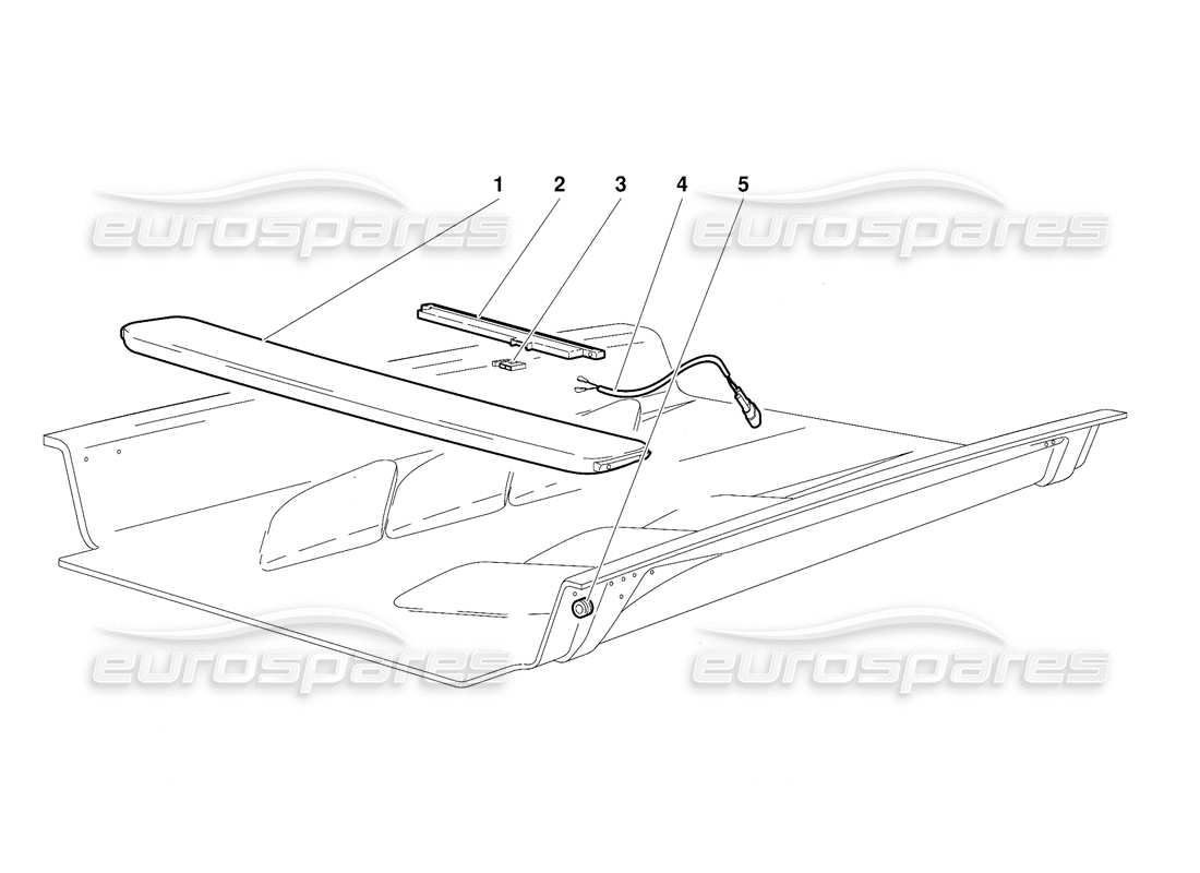 lamborghini diablo (1991) engine hood (valid for usa version - september 1991) part diagram