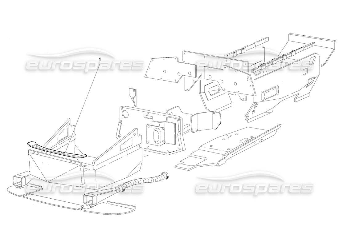 lamborghini diablo se30 (1995) frame floor panels (valid for canada - january 1995) part diagram