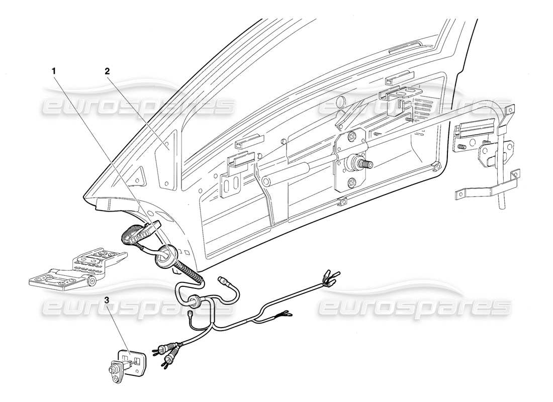 lamborghini diablo se30 (1995) doors (valid for usa - january 1995) part diagram