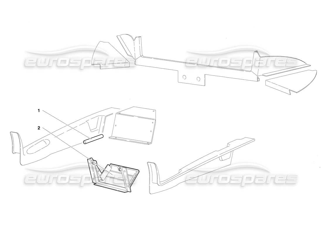 lamborghini diablo sv (1997) passenger compartment trim (valid for rh d. - march 1997) part diagram