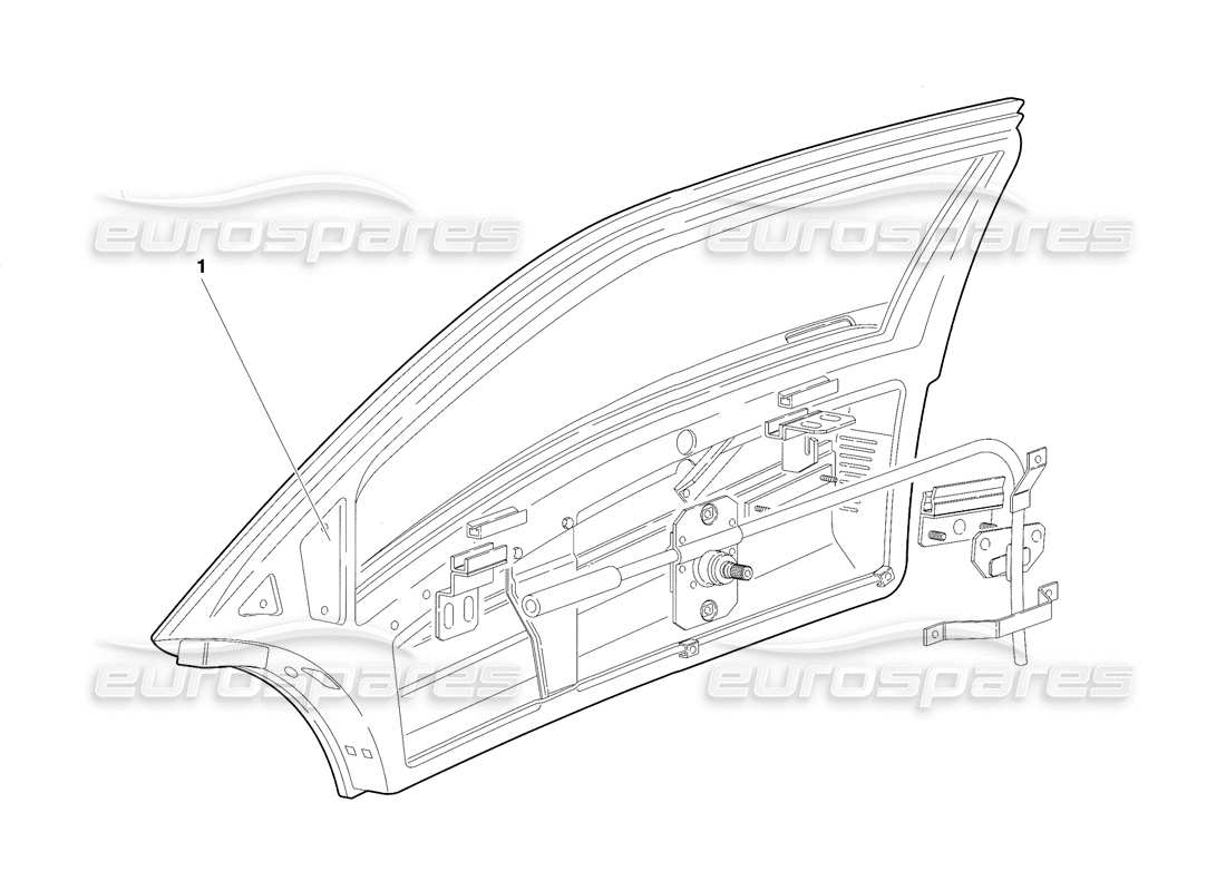 lamborghini diablo se30 (1995) doors (valid for canada - january 1995) part diagram