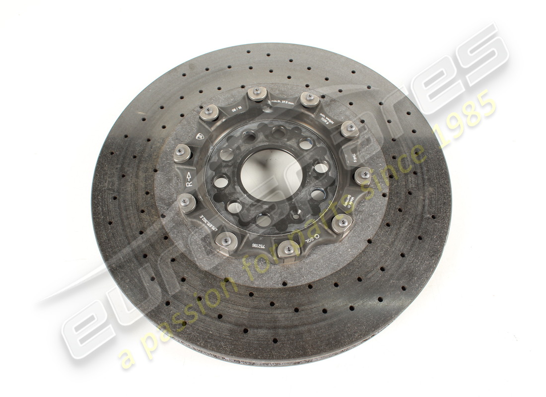 used lamborghini front r h ceramic brake disc (vented) part number 470615302g