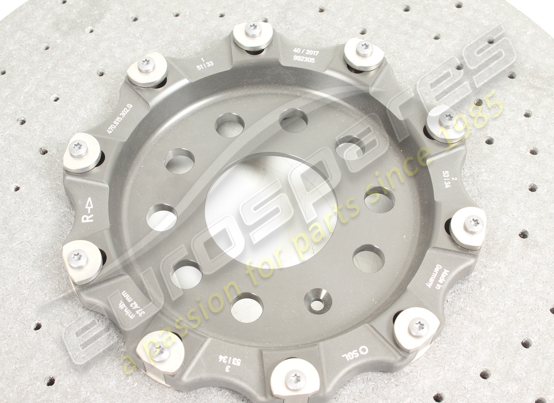 new lamborghini front r h ceramic brake disc (vented). part number 470615302g (4)