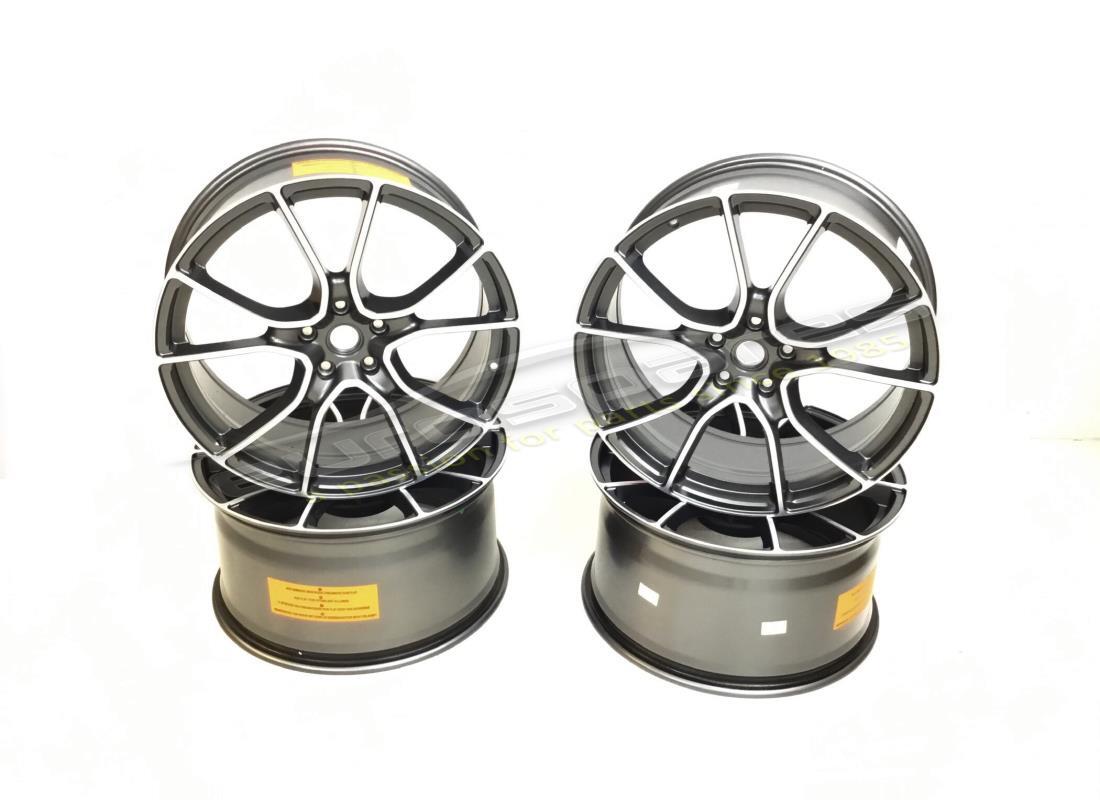 new ferrari forged 20 multi spoke diamond polished wheel set. part number 70003879 (1)