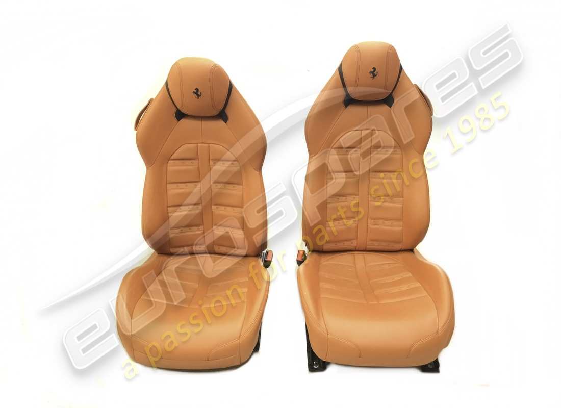 used eurospares california t - pair of comfort seats - hide (cuoio) leather with black stitching - full electric - daytona style design - applicable for gd part number eap1329829