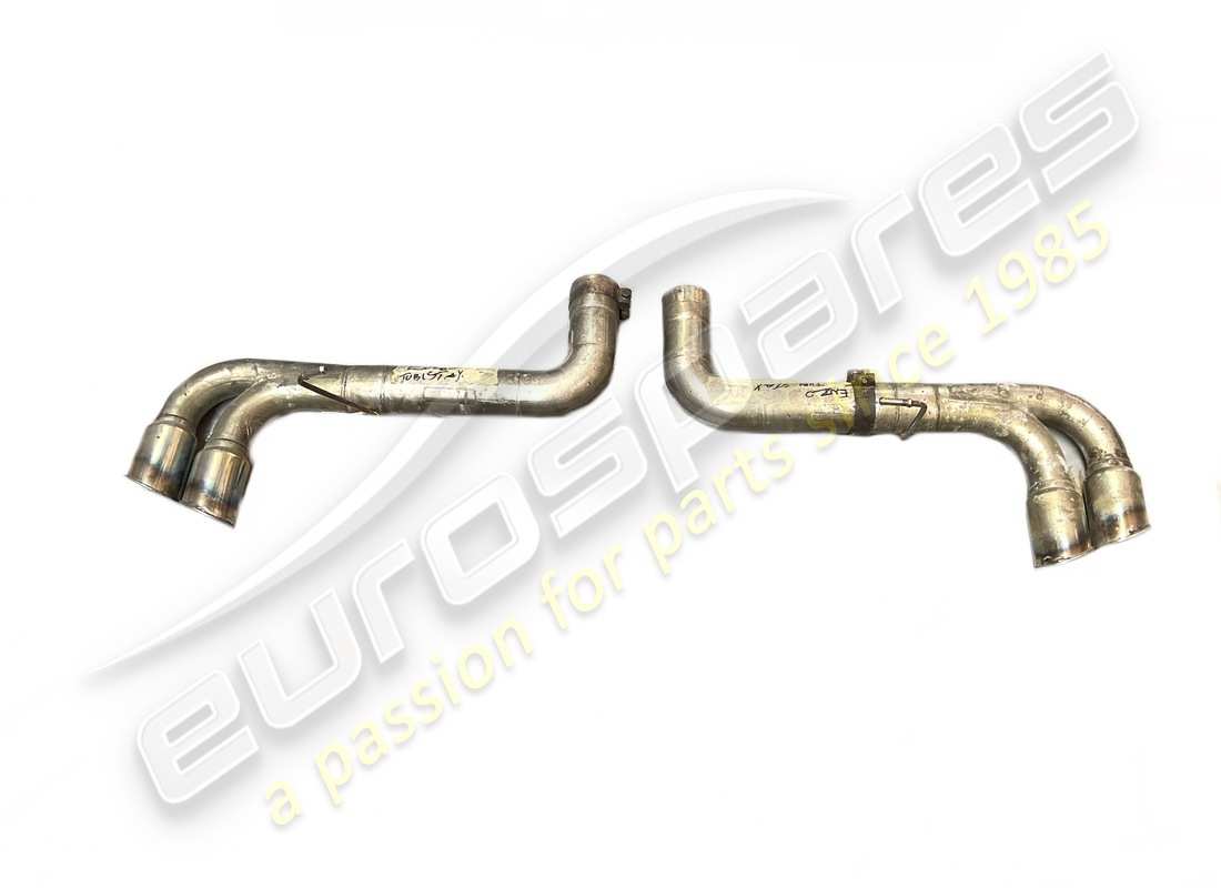 used tubi enzo straight pipes exhaust, rolled lip. part number 01400360007b (1)