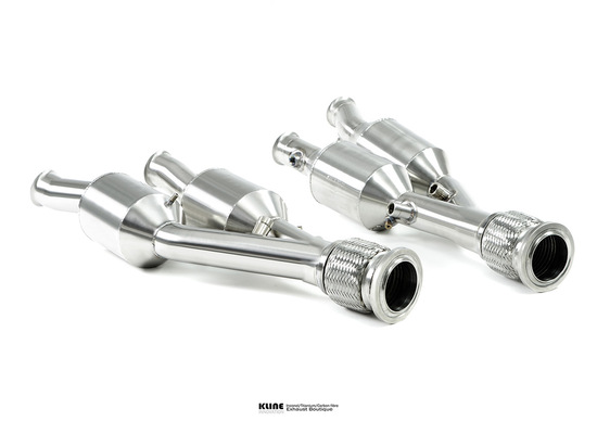 new kline innovation lamborghini aventador 100cell cat pipe set - inconel part number kl-lam-av-100-cs-inc