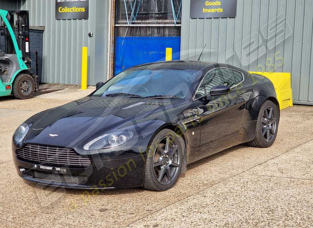 aston martin v8 vantage (2006) being prepared for dismantling at eurospares