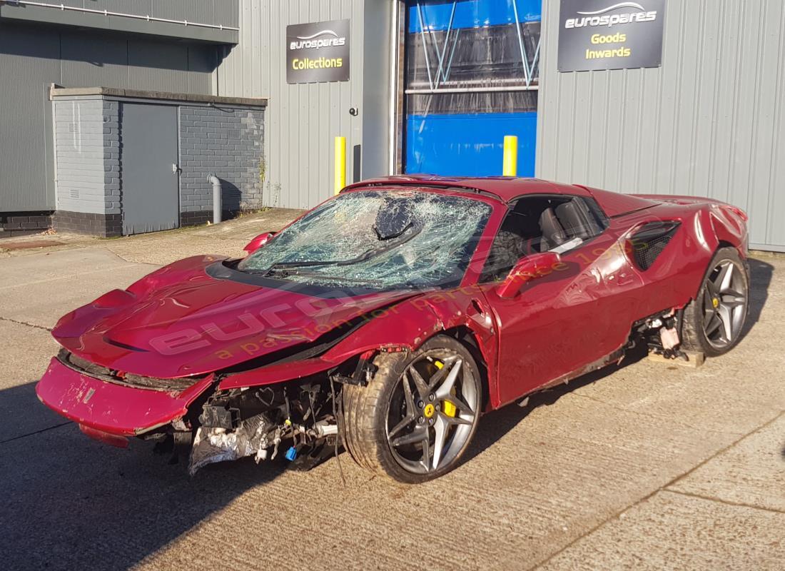 ferrari f8 spider being prepared for dismantling at eurospares