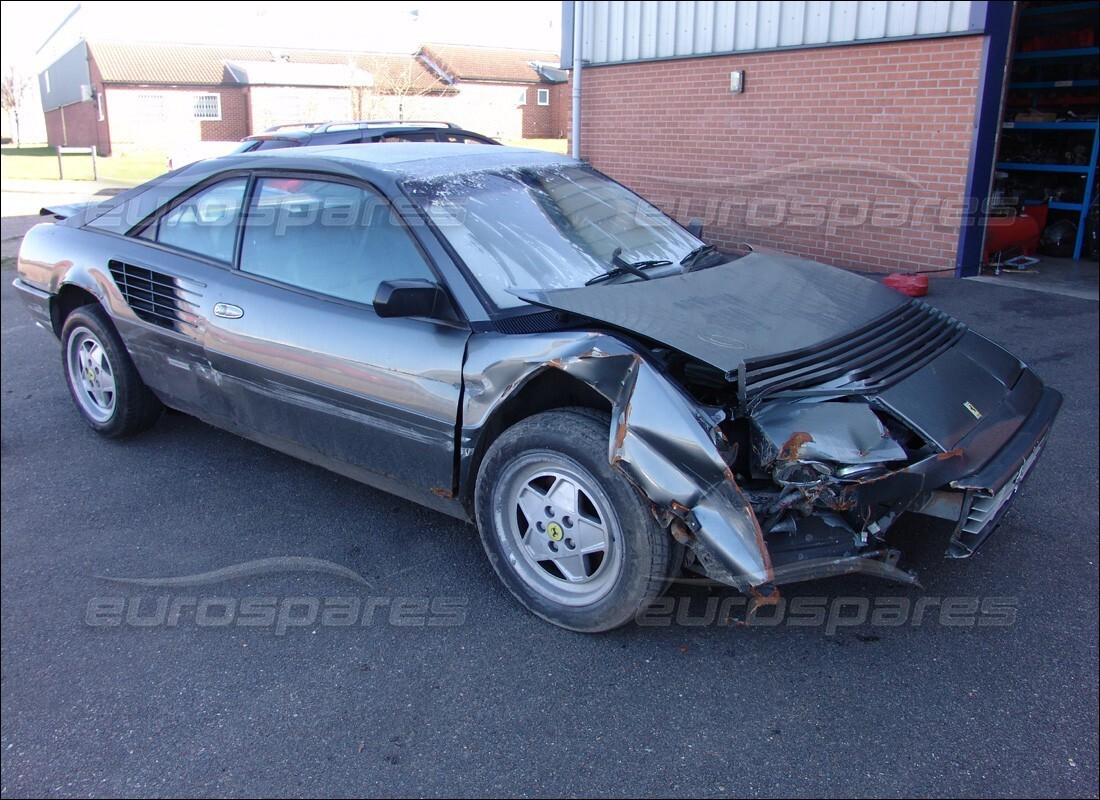 ferrari mondial 3.2 qv (1987) being prepared for dismantling at eurospares