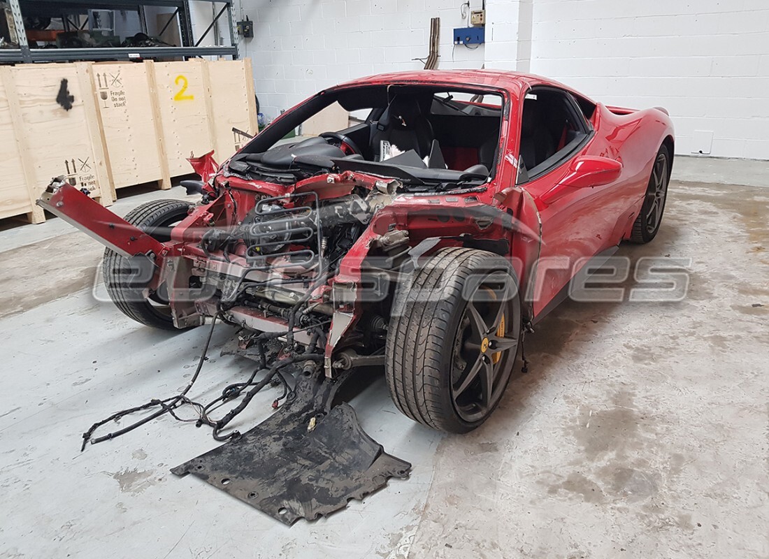 ferrari 458 italia (europe) being prepared for dismantling at eurospares