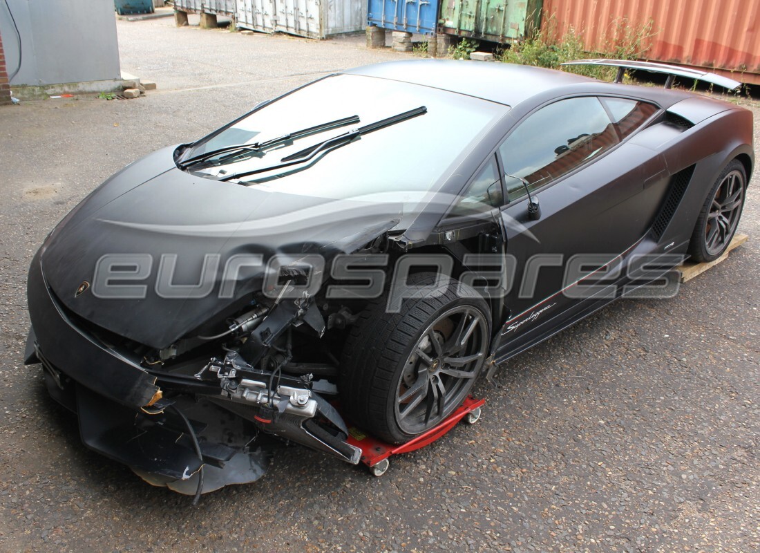 lamborghini lp570-4 sl (2012) being prepared for dismantling at eurospares