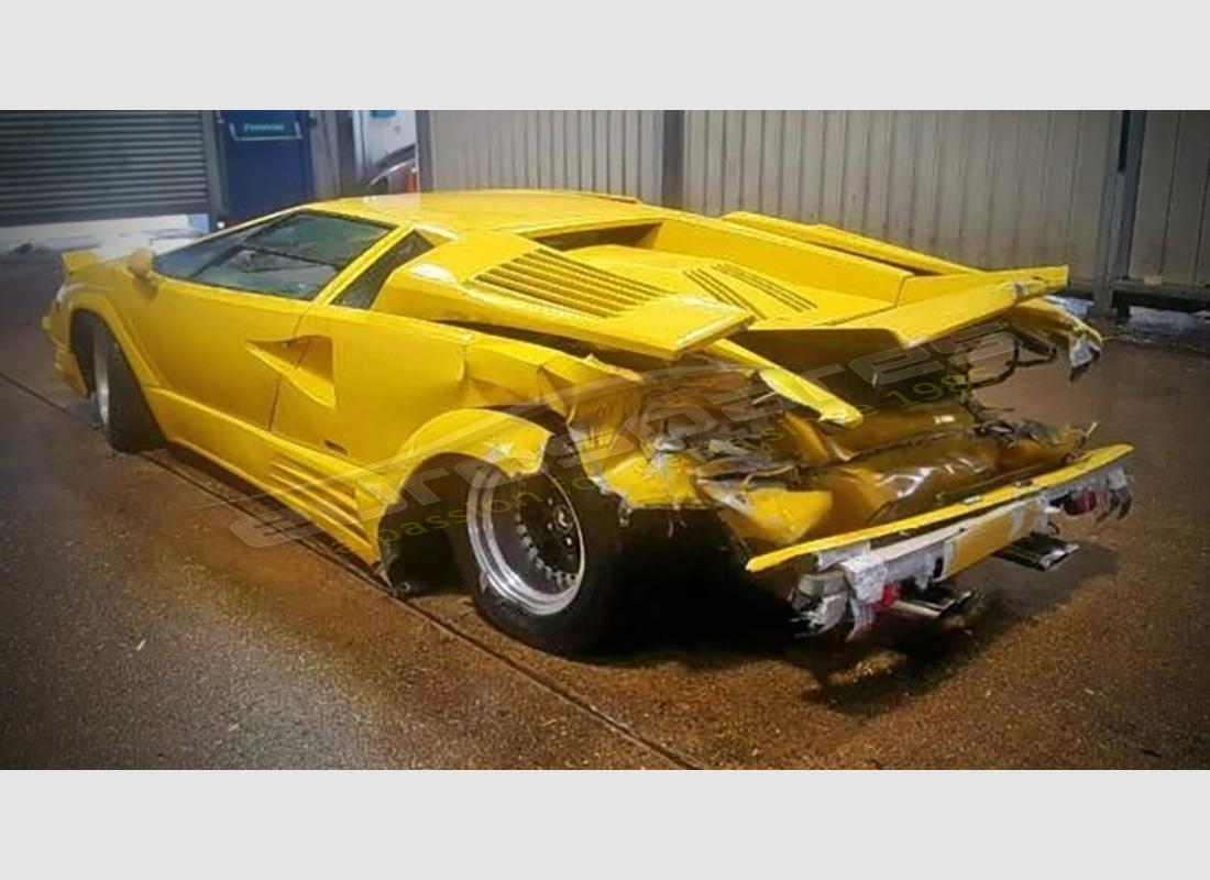 lamborghini countach 25th anniversary (1989) with 35,328 miles, being prepared for dismantling #4