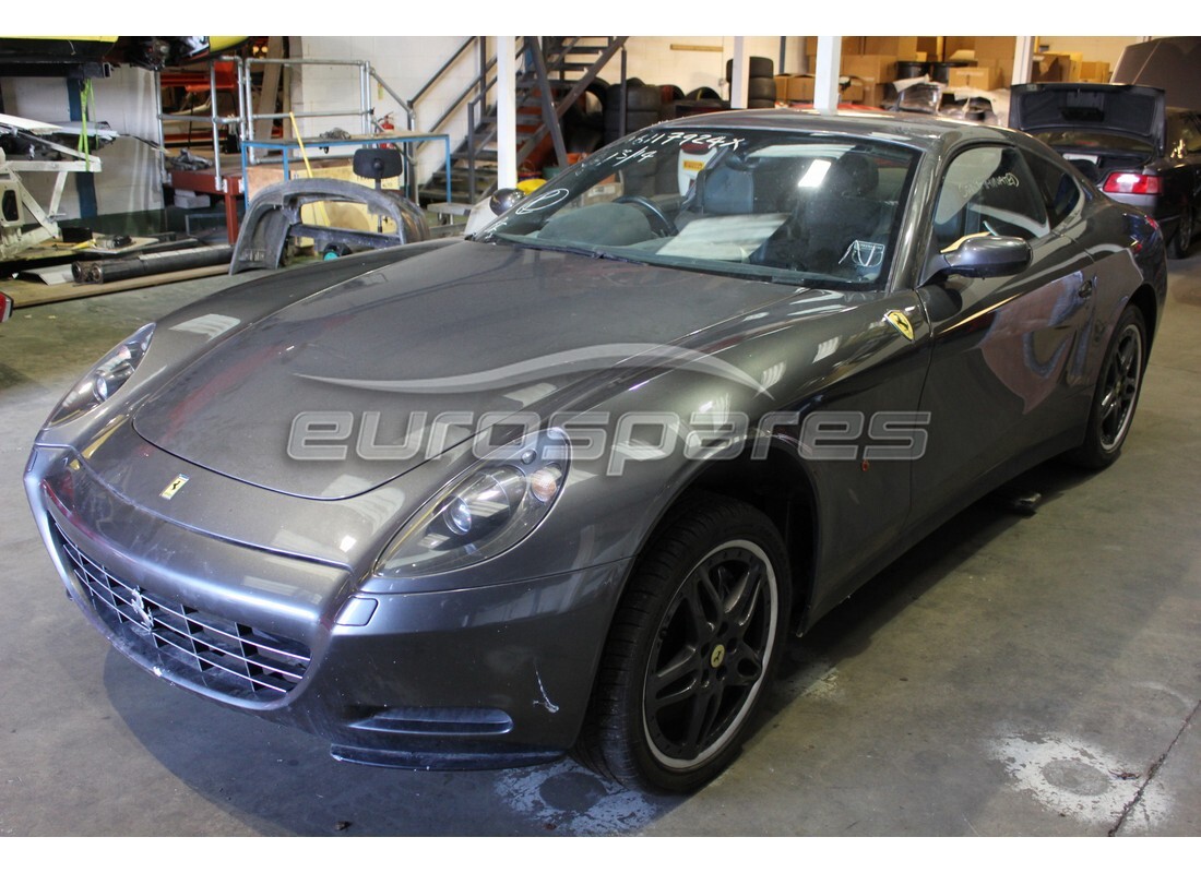 ferrari 612 scaglietti (europe) being prepared for dismantling at eurospares