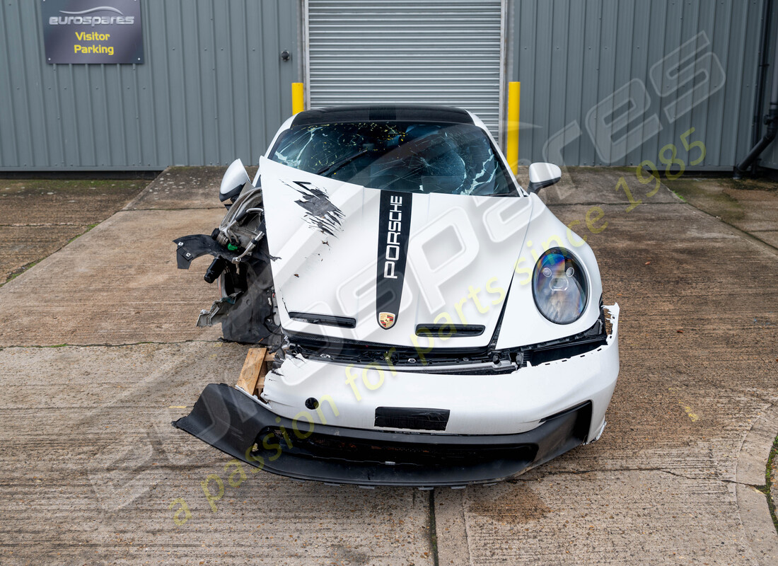 porsche 992 gt3/rs/st (2021 - 9j1) being prepared for dismantling at eurospares