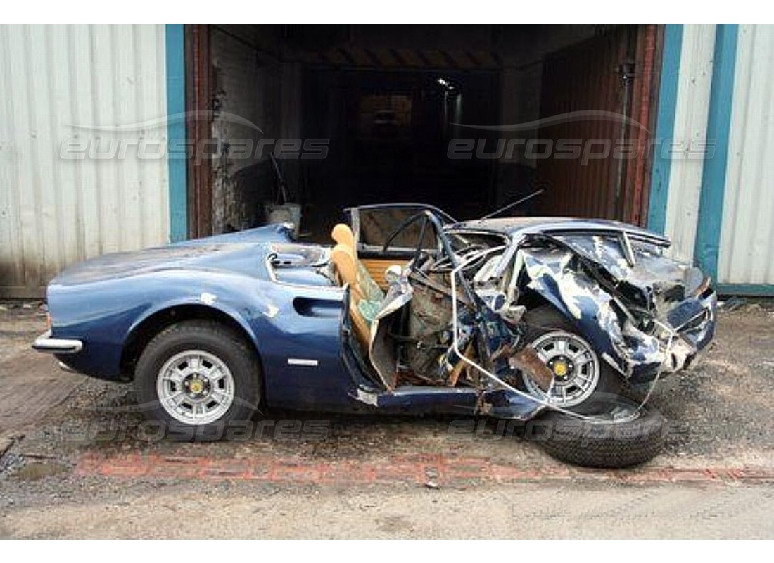 ferrari 246 dino (1975) with unknown, being prepared for dismantling #2