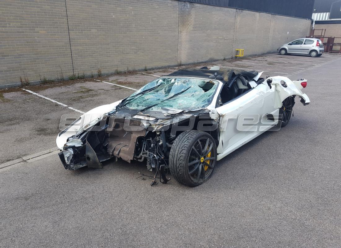 ferrari f430 scuderia spider 16m (rhd) being prepared for dismantling at eurospares