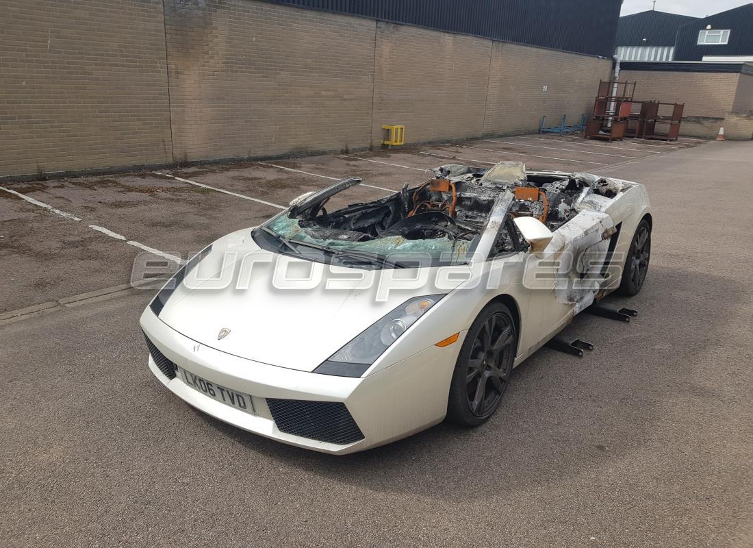 lamborghini gallardo coupe (2006) being prepared for dismantling at eurospares