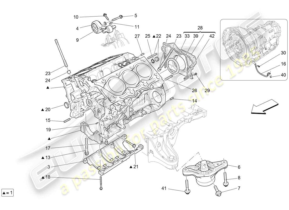 a part diagram from the aston martin v8 vantage (2007) parts catalogue