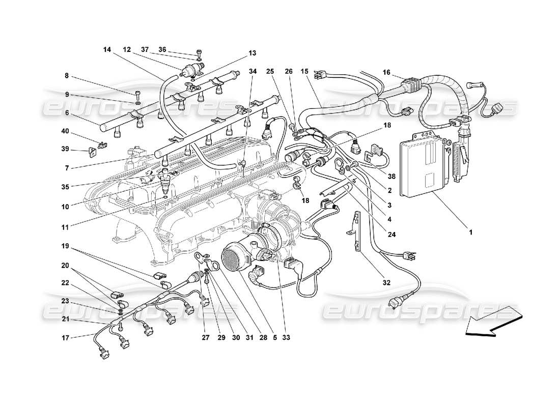 ferrari 550 maranello injection device part diagram