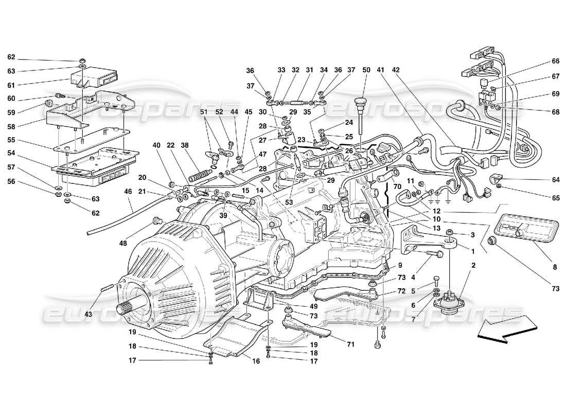 ferrari 456 m gt/m gta complete gearbox -valid for 456m gta part diagram