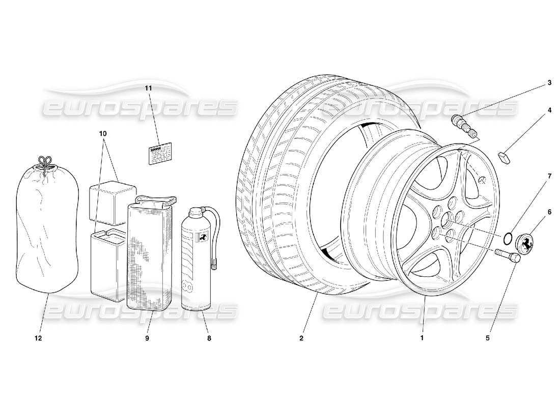 ferrari 456 m gt/m gta wheels part diagram