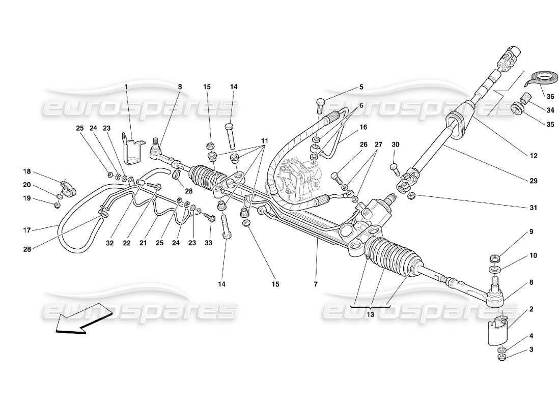 ferrari 456 m gt/m gta hydraulic steering box and serpentine -not for gd part diagram