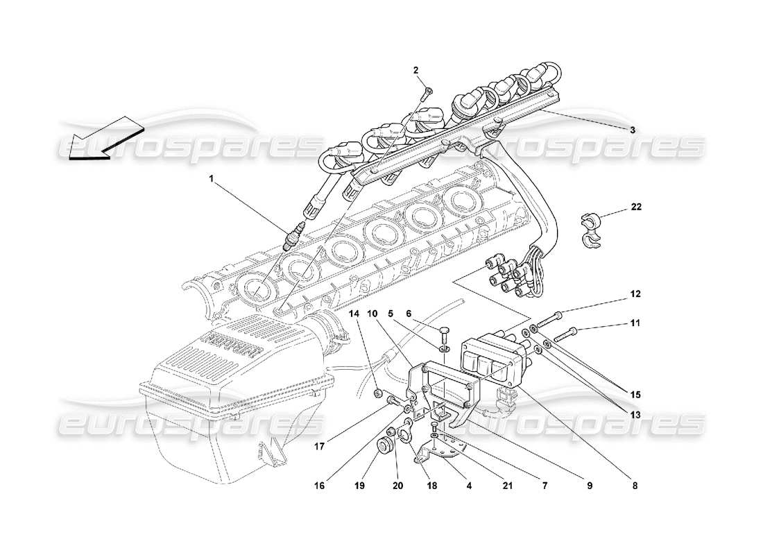 ferrari 550 maranello ignition device part diagram