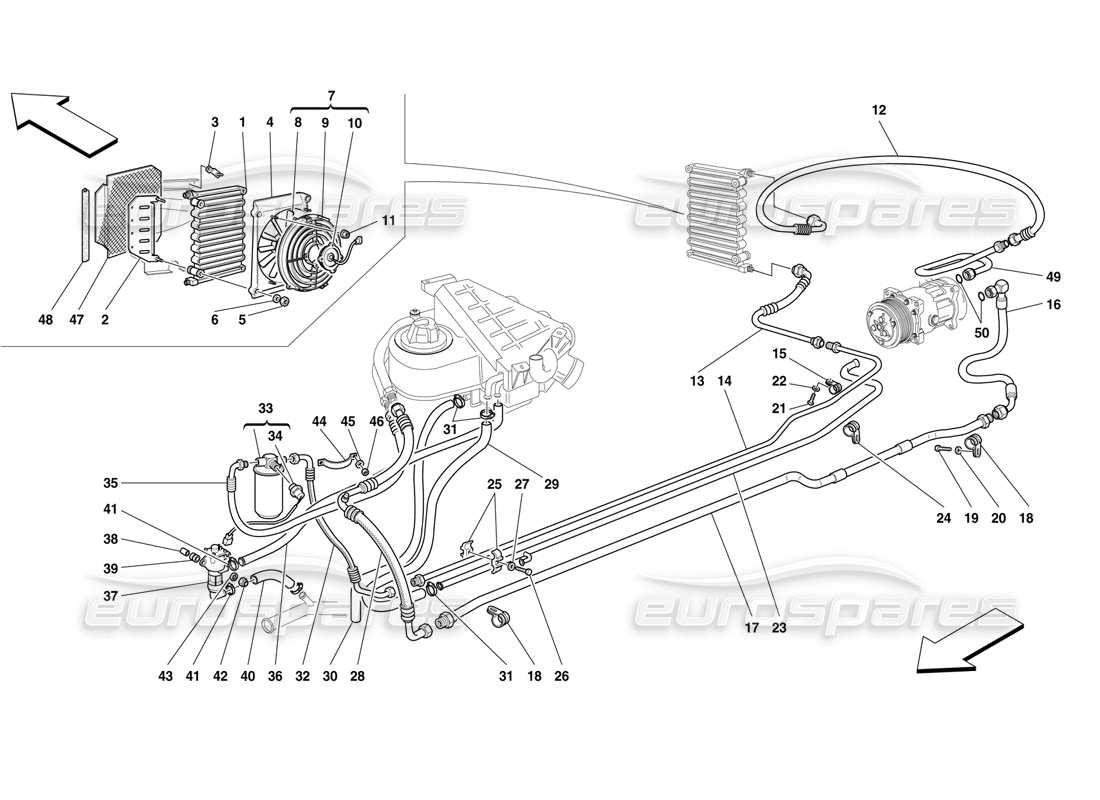 a part diagram from the ferrari f50 parts catalogue