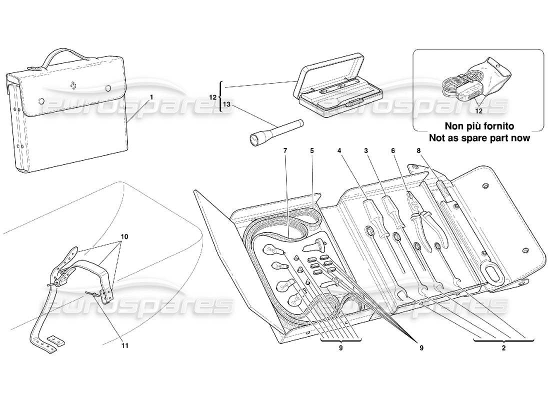 a part diagram from the ferrari 550 parts catalogue