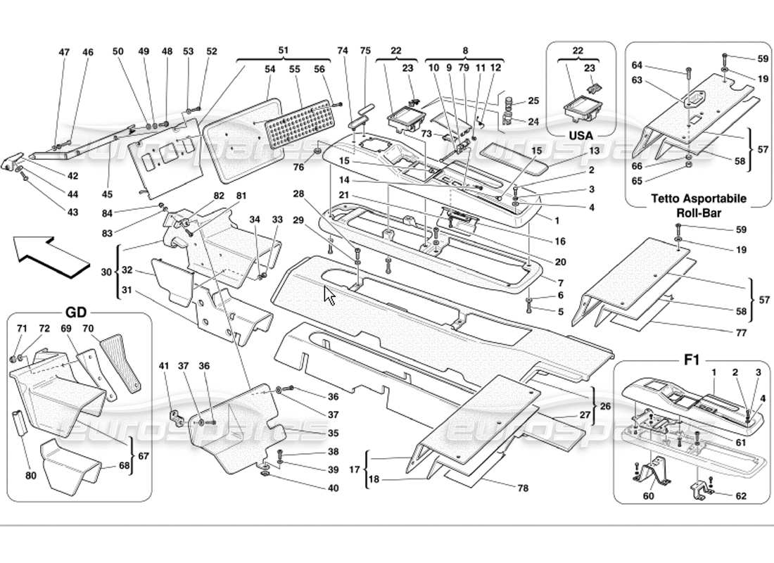 part diagram containing part number 65538700