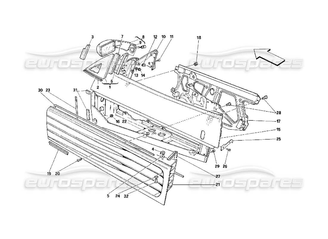 part diagram containing part number 62118210