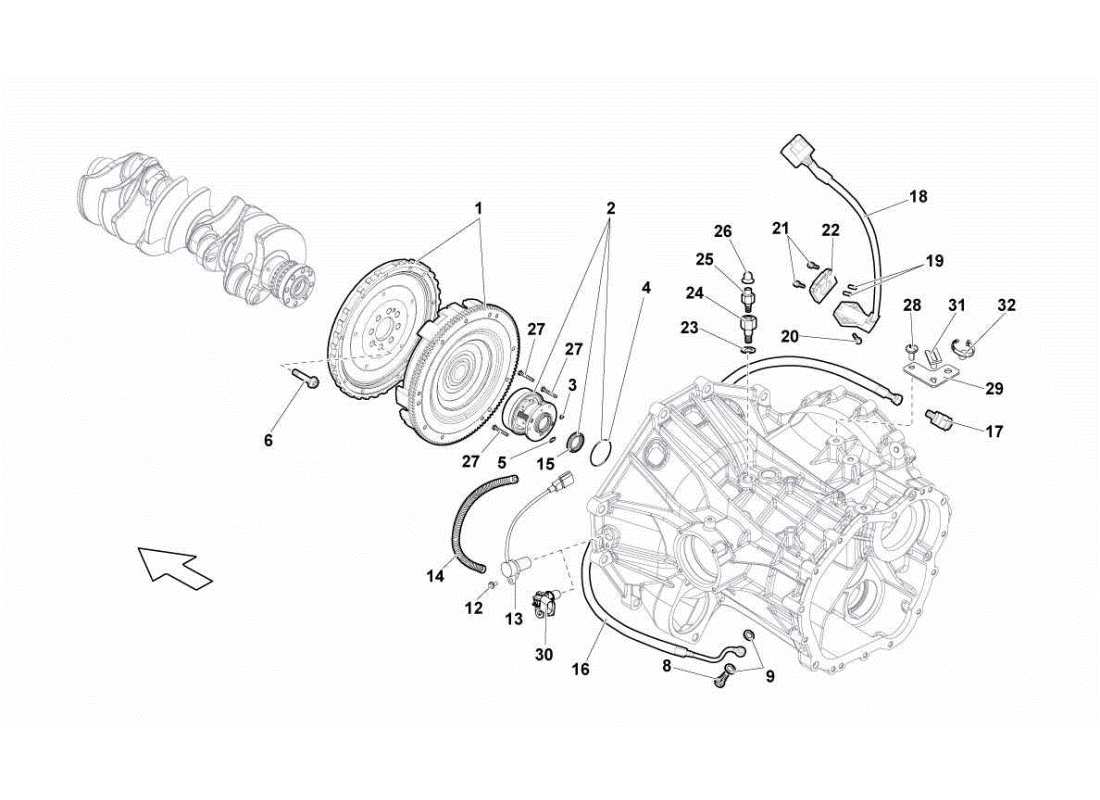 a part diagram from the lamborghini gallardo sts ii sc parts catalogue