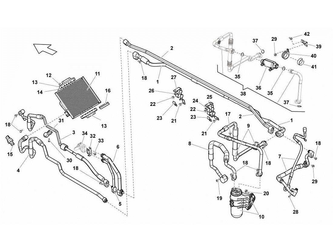 a part diagram from the lamborghini gallardo lp560-4s update parts catalogue