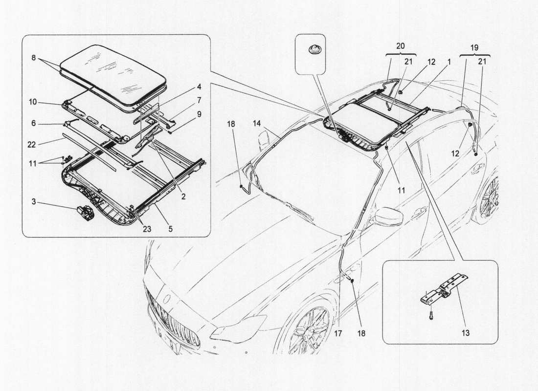 a part diagram from the maserati qtp. v6 3.0 bt 410bhp 2wd 2017 parts catalogue