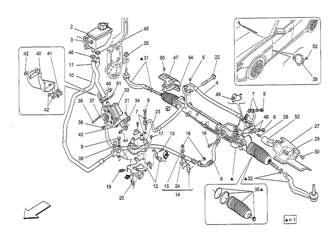 a part diagram from the maserati qtp. v8 3.8 530bhp 2014 parts catalogue