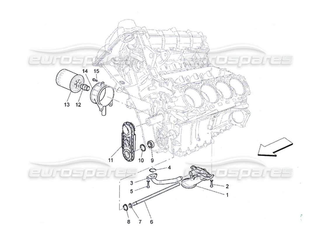 a part diagram from the maserati qtp. (2010) 4.7 parts catalogue